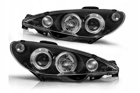 Peugeot 206 BLACK RINGI strålkastare