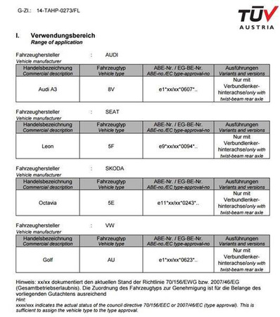 COILOVER SUSPENSION VW GOLF 7 1.2 TSI 1.4 TGI 1.4 TSI 1.6