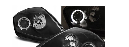 STRÅLKASTARE MITSUBISHI ECLIPSE D50 00-05 SVART