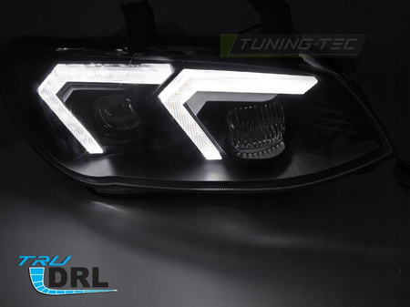 Strålkastare LED DRL för BMW E92 E93 LCI (2010-2013) - Ersättning Xenon, Svart