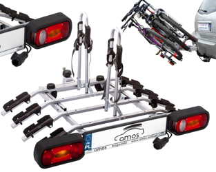 Cykelhållare plattform för 4 cyklar för dragkrok Tytan Amos 13PIN