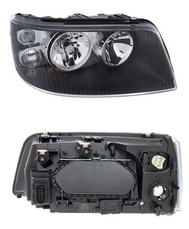 Strålkastare VW T5 03-09 KLAR SVART