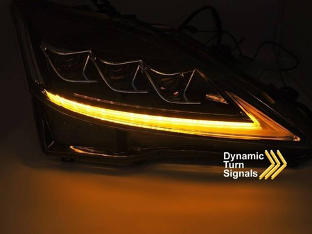 Strålkastare för Lexus IS 06-13 svart full LED