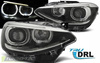 Strålkastare Bmw F20 F21 11-14 led ringlights svart