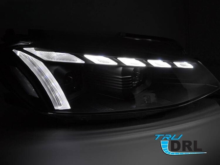 VW Golf 7 strålkastare 17-19 LED drl seq svart