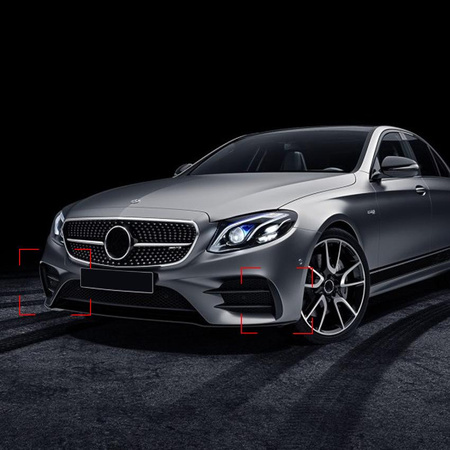 Mercedes W213 16-19 AMG spoilers för sidostötfångare