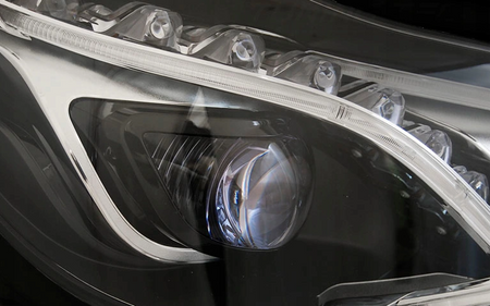 LAMPOR MERCEDES W212 13-16 SVART DRL FULL LED LIFT