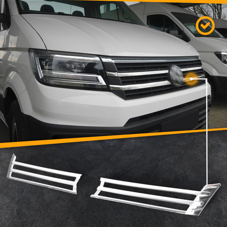 Främre grilllister VW VOLKSWAGEN CADDY 2010-2015 | STÅL | KROM