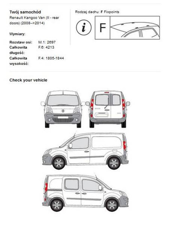 Takplattform för bagage Renault Kango II Van CR