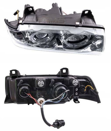 Strålkastare BMW E36 CHROM RINGI