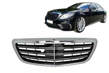 GRILL MERCEDES W222 S KLASS 13- SVART KROM