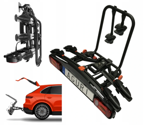 Aguri Active Cykelhållare plattform 2 cyklar svart