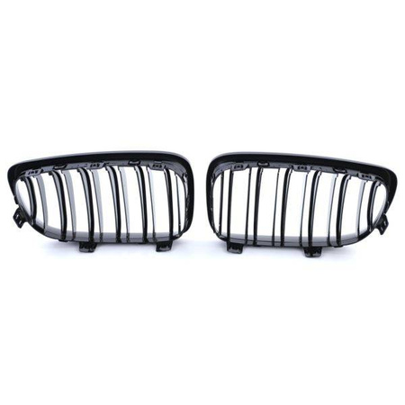 GRILL BMW E87/E81 07-11 DUBBEL GLOSSY SVART