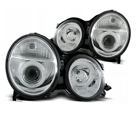 Lampor Nya Mercedes W210 99-02 E-klass Ringar Krom