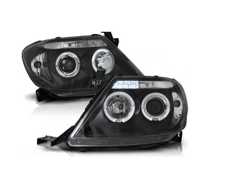 Lampor Toyota Hilux 05-11 Ringi Led Linser Svart