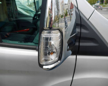Sidospegelskydd till FORD TRANSIT 2013- | ABS | krom