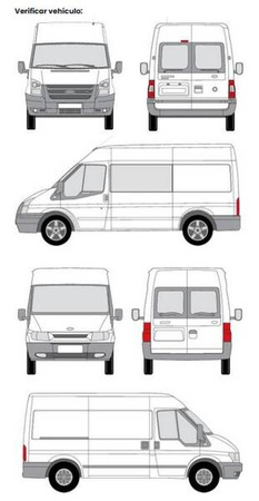 Bagagehållare för takplattform Ford Transit V L2H2