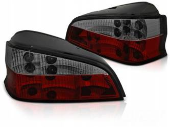 CLEAR RED SMOKE BAKLAMPA för PEUGEOT 106 96-03