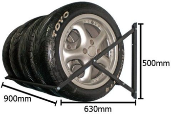 S4 väggmonterad däckhylla för garage