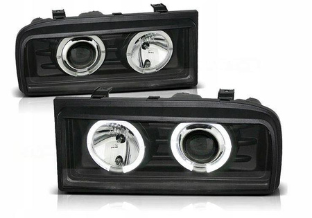 Strålkastare Vw Corrado 88-95 ringi svart