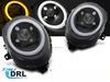 TUBE LIGHT Svart LED DRL-strålkastare för MINI Cooper F55 / F56 / F57 2014-2017