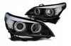 Xenonlampor svarta LED-ringar till BMW E60 e61 05-07