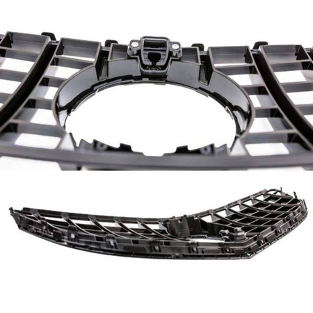 GRILL MERCEDES W207 13-17 BLANK SVART KAMERA