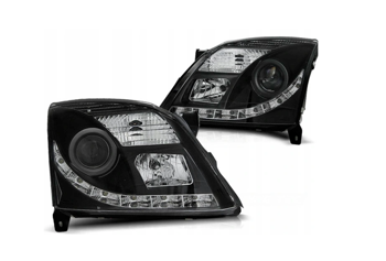 STRÅLKASTARE OPEL VECTRA C 02-05 SVART DRL XENON D2S