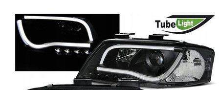 Audi A6 strålkastare efter FL BLACK LIGH