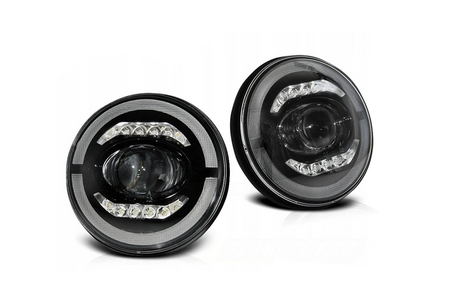Ea Led-strålkastare för Jeep Wrangler Tj Lj Jk 96-18