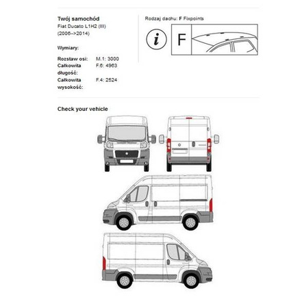 Plattform takräcke Fiat Ducato L1H2