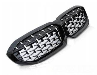 Diamantsvart blank njurgrill BMW G20 G21