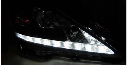 Strålkastare Strålkastare Lexus IS 06-13 DRL BLACK