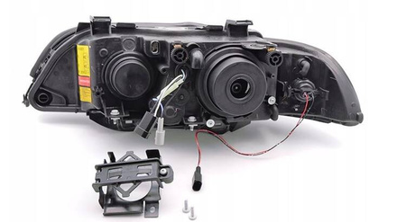 BMW E39 LCI 00-03 Lampy Xenon D2s Black Ring