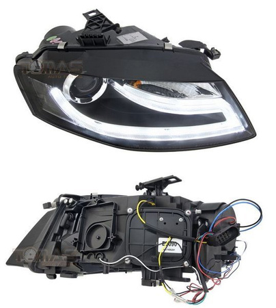 Audi A4 B8 TRU DRL strålkastare BLACK