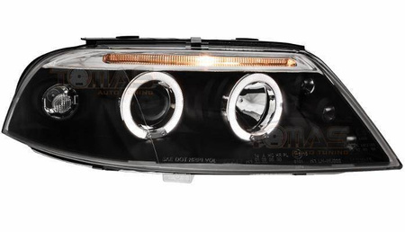VW Passat B5 3BG BLACK RINGS + LED-strålkastare