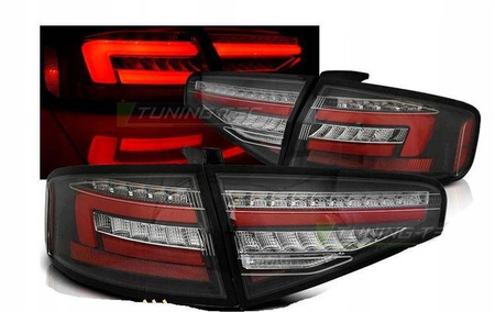Audi A4 B8 12-15 sedan svarta dts LED-lampor